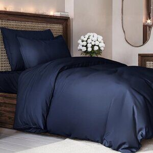 Twin/Twin XL Duvet Cover Set – Navy Blue – 2 Piece – New